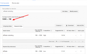 Keyword Planner – Google AdWords